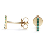 5 stones earrings – Emerald עגילי 5 אבנים - אמרלד
