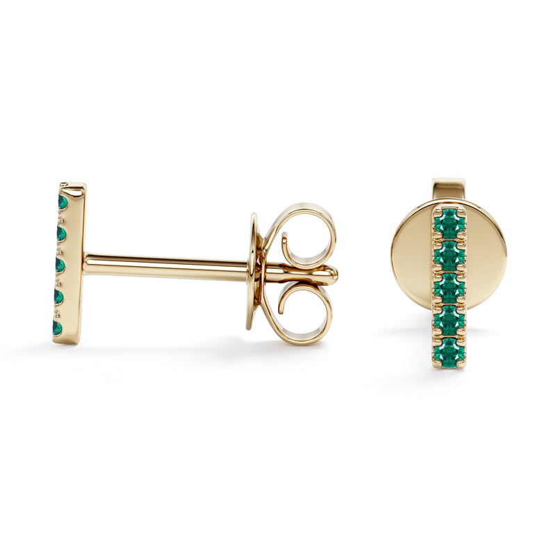 5 stones earrings – Emerald עגילי 5 אבנים - אמרלד