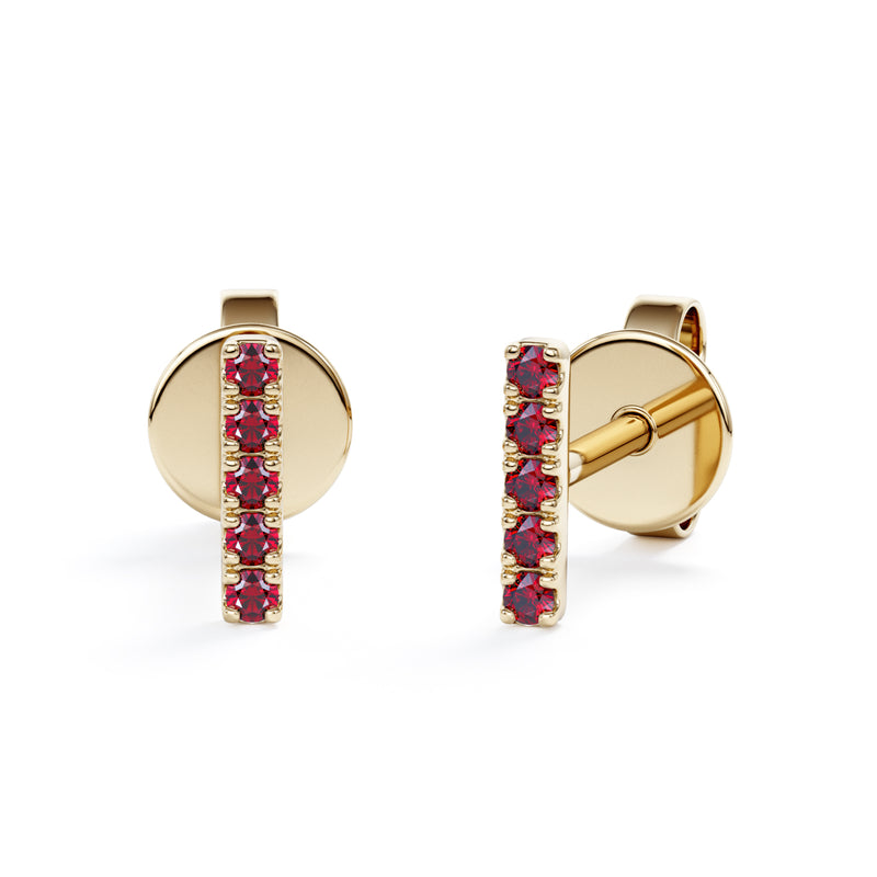 5 stones earrings – Ruby עגילי 5 אבנים - רובי