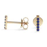5 stones earrings – Sapphire עגילי 5 אבנים - ספיר