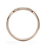 טבעת חותם אובלית משובצת יהלומים - זהב ורוד BEST SELLER