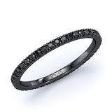 טבעת איטרניטי מיקרו pave מלאה משובצת יהלומים שחורים