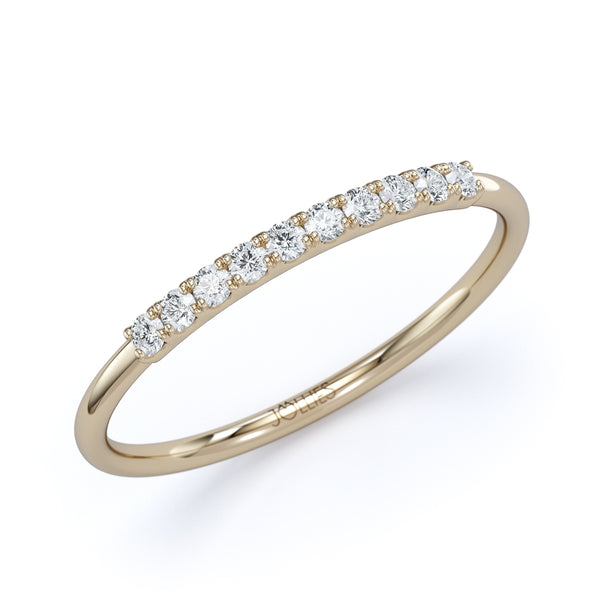 טבעת איטרניטי מיקרו pave משובצת יהלומים - זהב צהוב