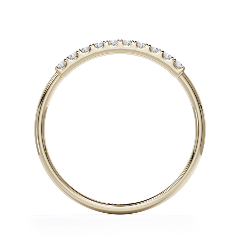 טבעת איטרניטי מיקרו pave משובצת יהלומים - זהב צהוב